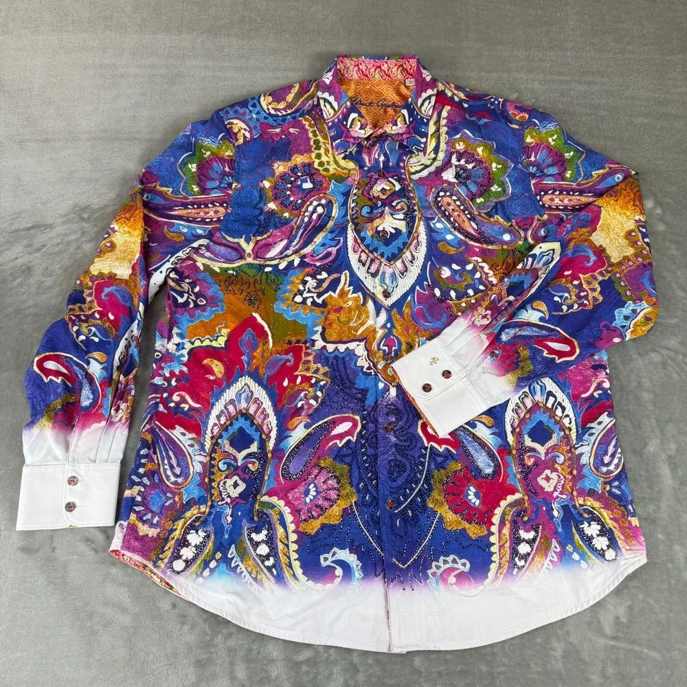 Robert Graham Bead My Guest Limited Edition Shirt Men XL Classic Fit 15/428 NWOT - Picture 1 of 11